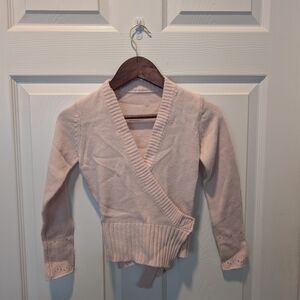 Capezio Girls Light Pink  Wrap Ballet Sweater